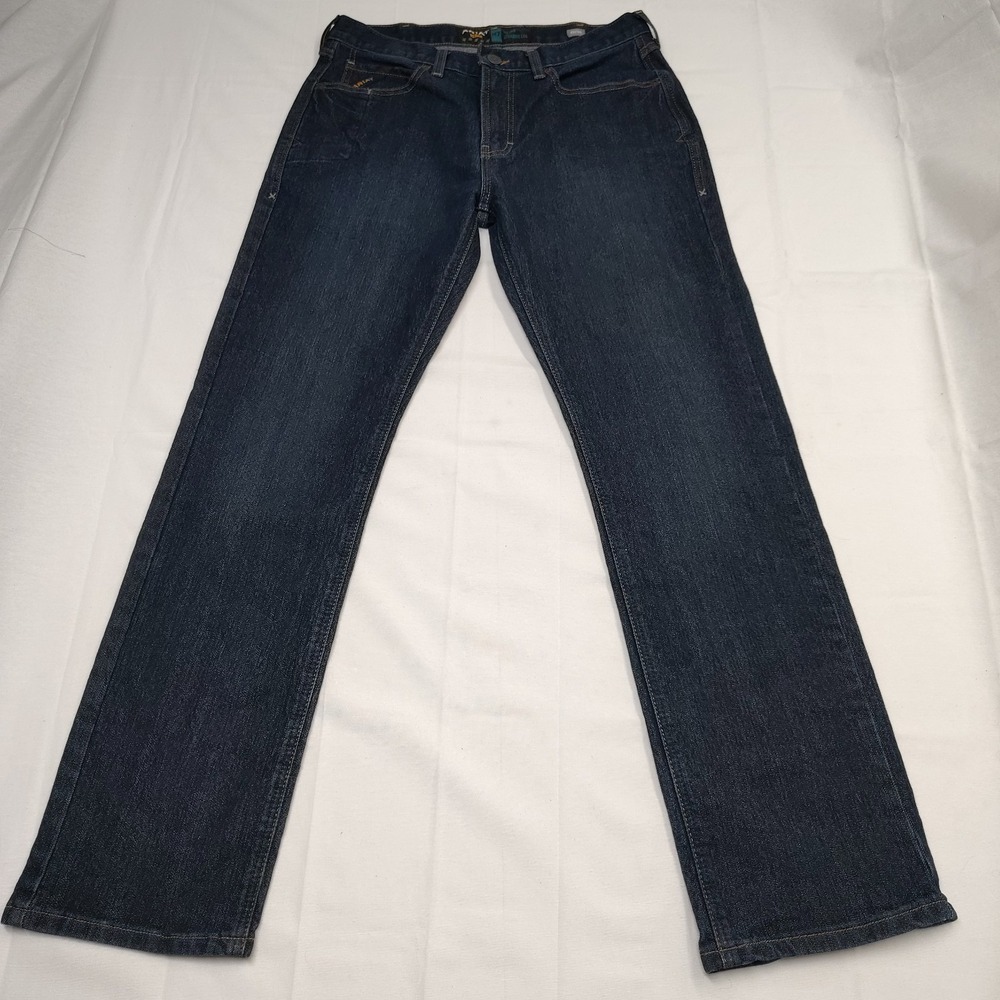 Ariat M7 Rebar Slim Straight Leg Denim Jeans 36x36 Blue Western Cowboy Workwear